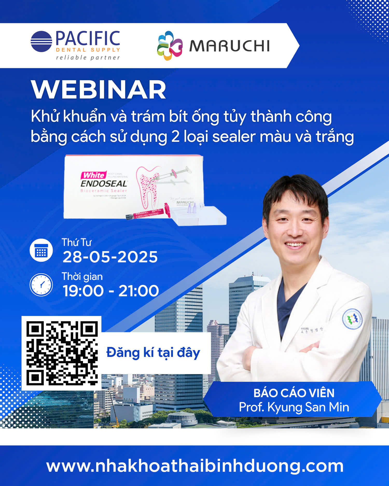 WEBINAR: Khử khuẩn và trám bít ống tuỷ thành công bằng cách sử dụng 2 loại sealer màu và trắng