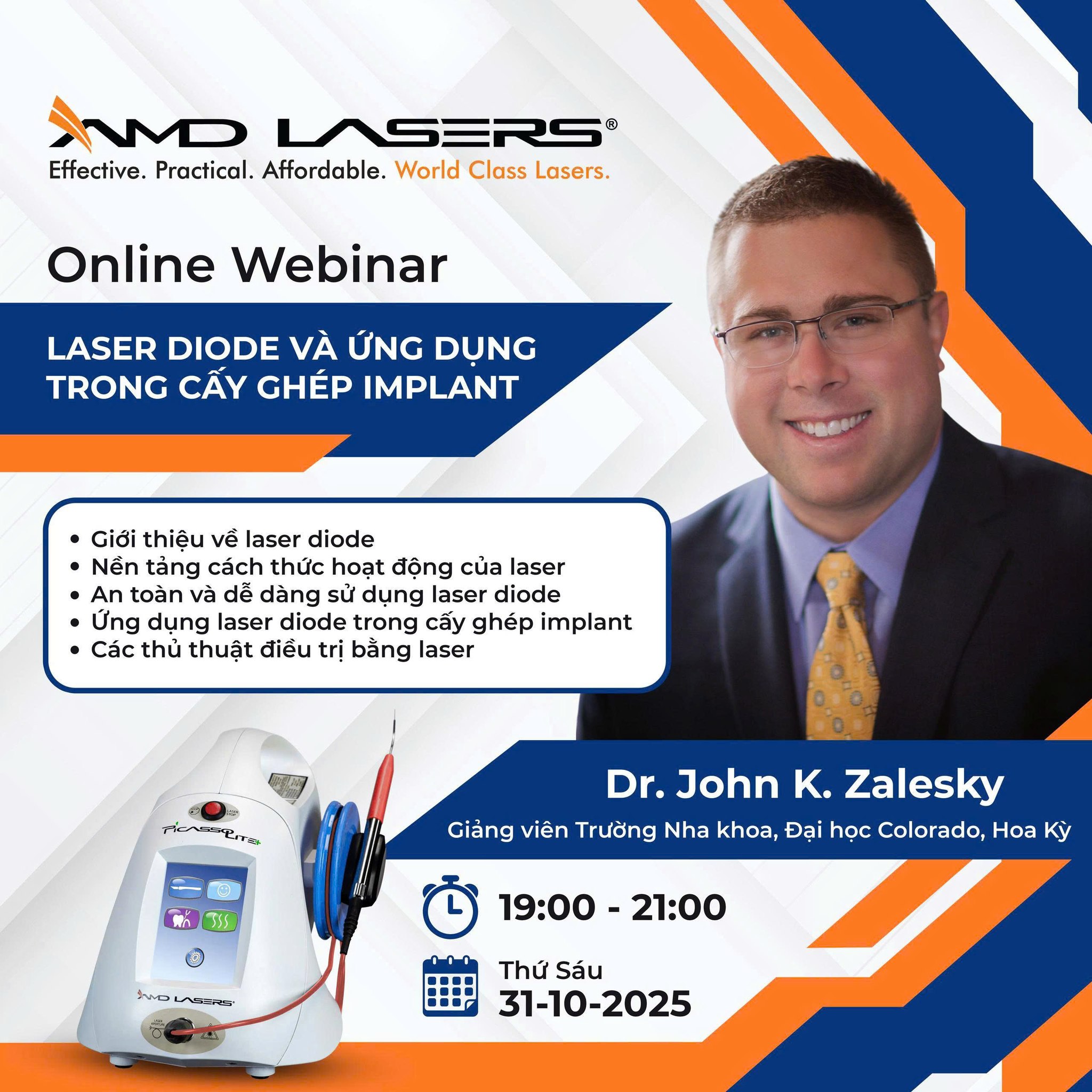 WEBINAR ONLINE: LASER DIODE – HỖ TRỢ HIỆU QUẢ TRONG CẤY GHÉP IMPLANT HIỆN ĐẠI!