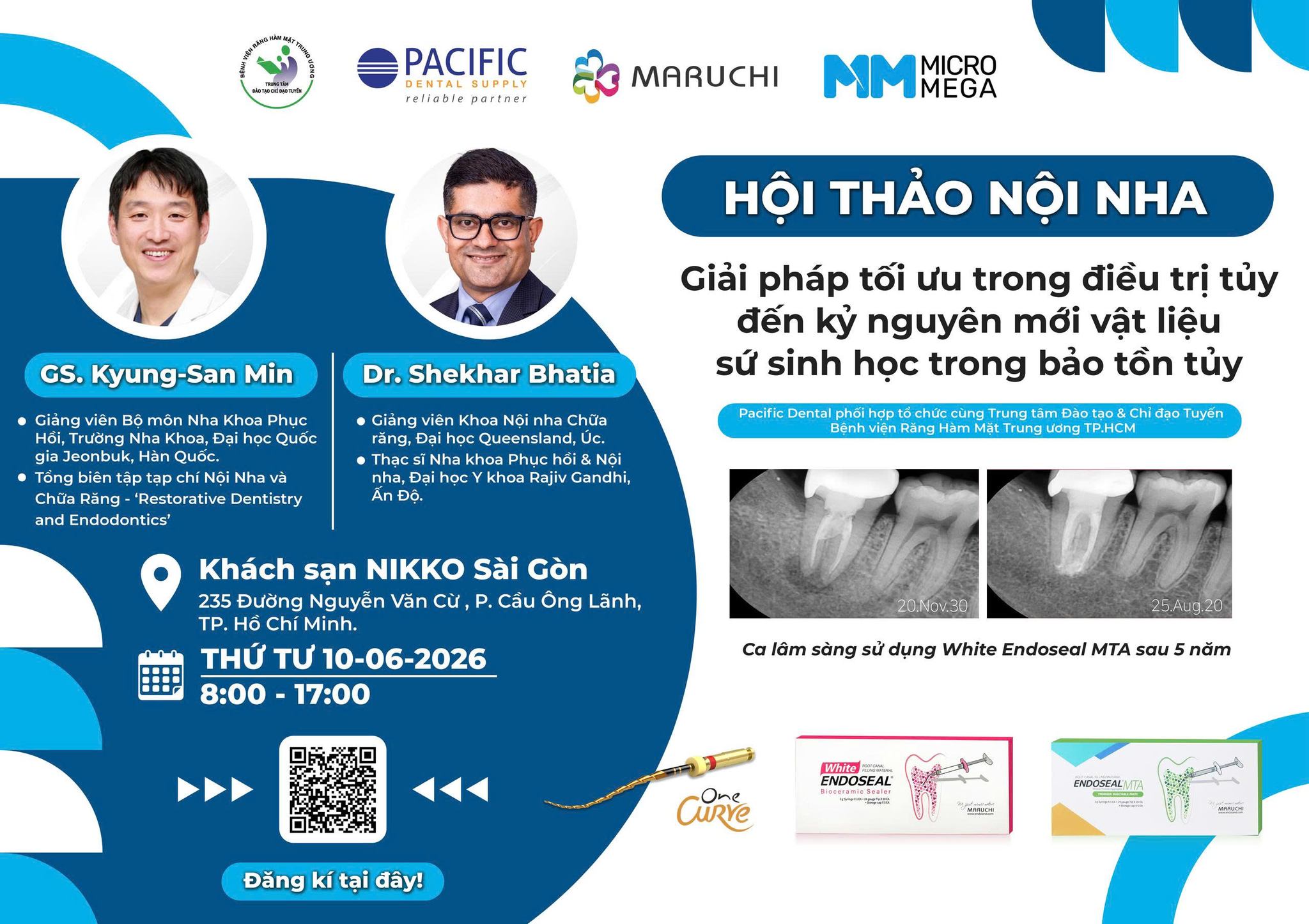 HỘI THẢO NỘI NHA: GIẢI PHÁP TỐI ƯU TRONG ĐIỀU TRỊ TUỶ ĐẾN KỶ NGUYÊN MỚI VẬT LIỆU SỨ SINH HỌC TRONG BẢO TỒN TỦY