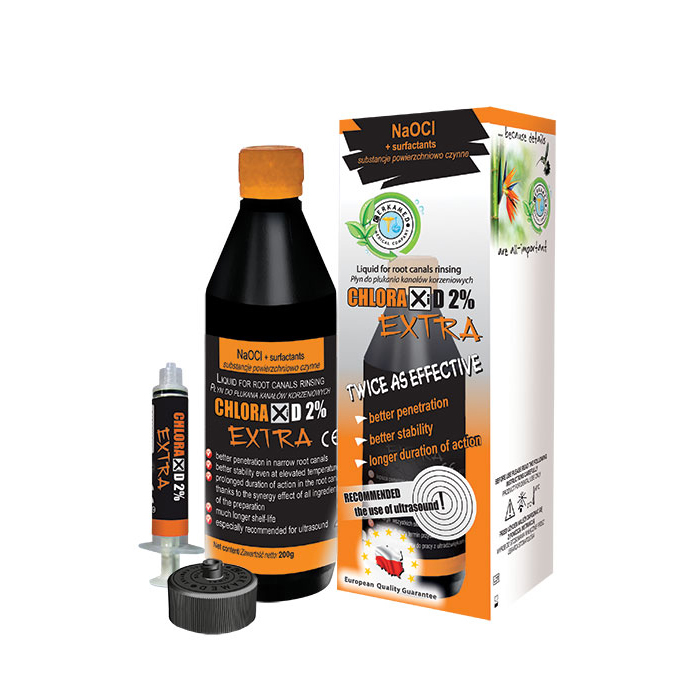 Dung dịch bơm rửa ống tủy Chloraxid 2% Extra